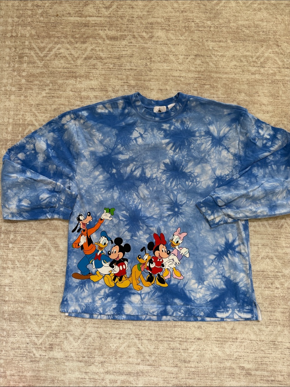 Walt Disney World Blue Tie Dye Mickey & Friends Spirit Jersey Adult Medium - Picture 3 of 5